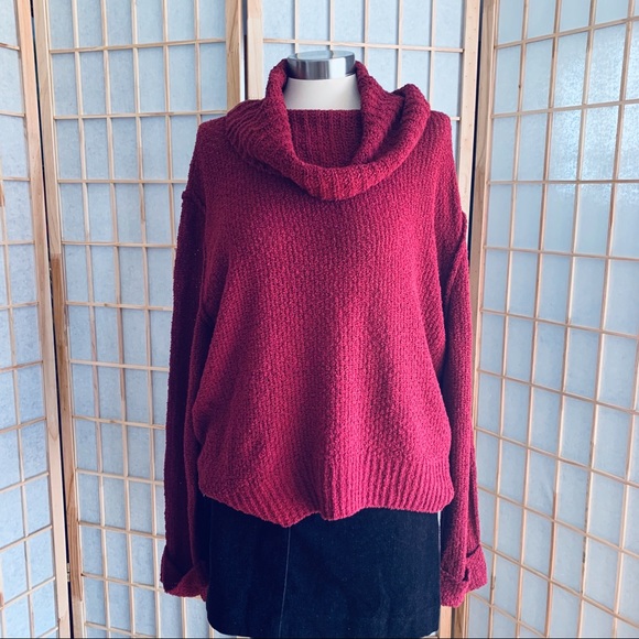Caslon Sweaters Caslon Cowlneck Maroon Xxl Sweater Poshmark